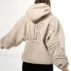 Borg Isabel Oversized Hoodie - Tan 2 Borg Isabel Oversized Hoodie - Tan -Cheap Clothing Store BORGTAN 1