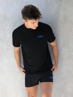 Relaxed Training T-Shirt - Black & Blue -Cheap Clothing Store Blue 02D 21203767 a39a 4fbc bef0 56aeb6be275a