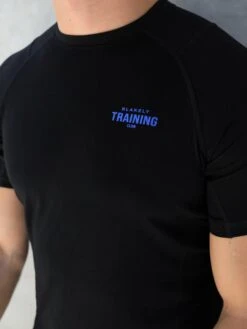 Slim Training T-Shirt - Black & Blue -Cheap Clothing Store Blue 07D