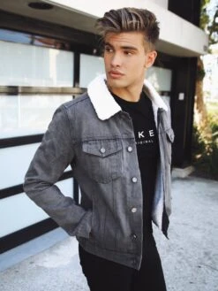 Boston Denim Jacket - Grey -Cheap Clothing Store Boston 7D