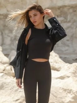 Sofia Soft Vest - Black -Cheap Clothing Store Brand 16D