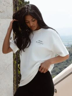 Italia Oversized T-Shirt - Flat White -Cheap Clothing Store Brand 26D