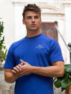 Italia Relaxed T-Shirt - Cobalt Blue -Cheap Clothing Store Brand 44D