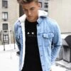 Camden Hooded Denim Jacket - Light Blue