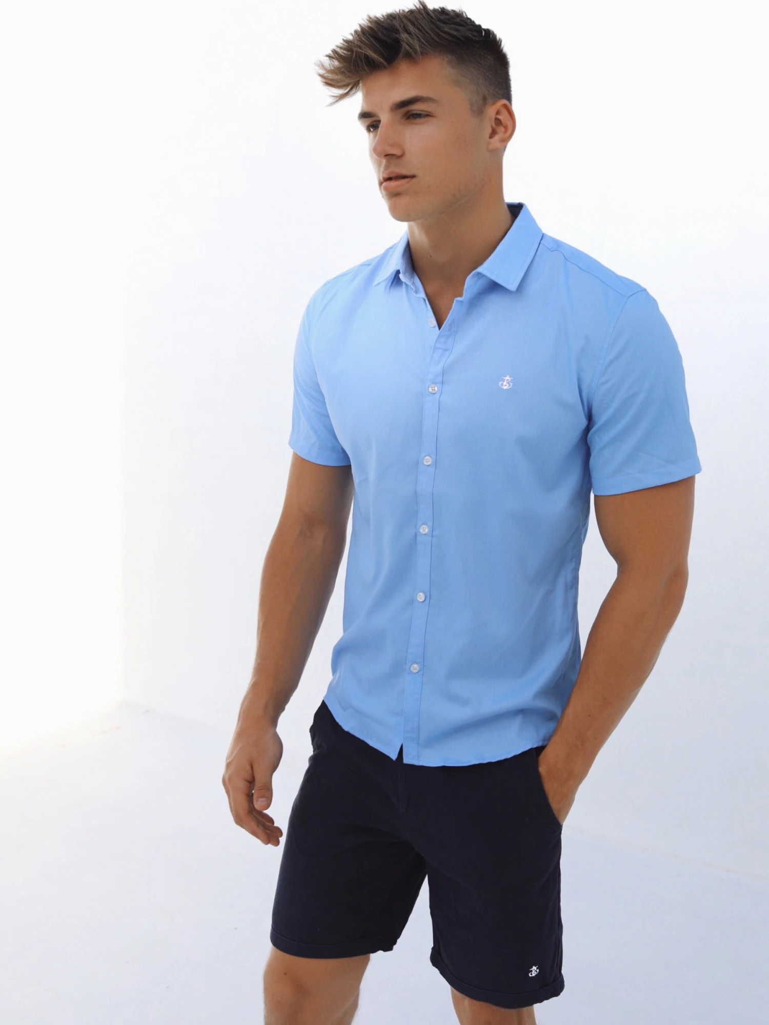 Canberra Short Sleeve Shirt - Blue 5 Canberra Short Sleeve Shirt - Blue - Image 3