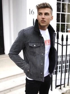 Daytona Denim Jacket - Grey -Cheap Clothing Store Daytona 8D