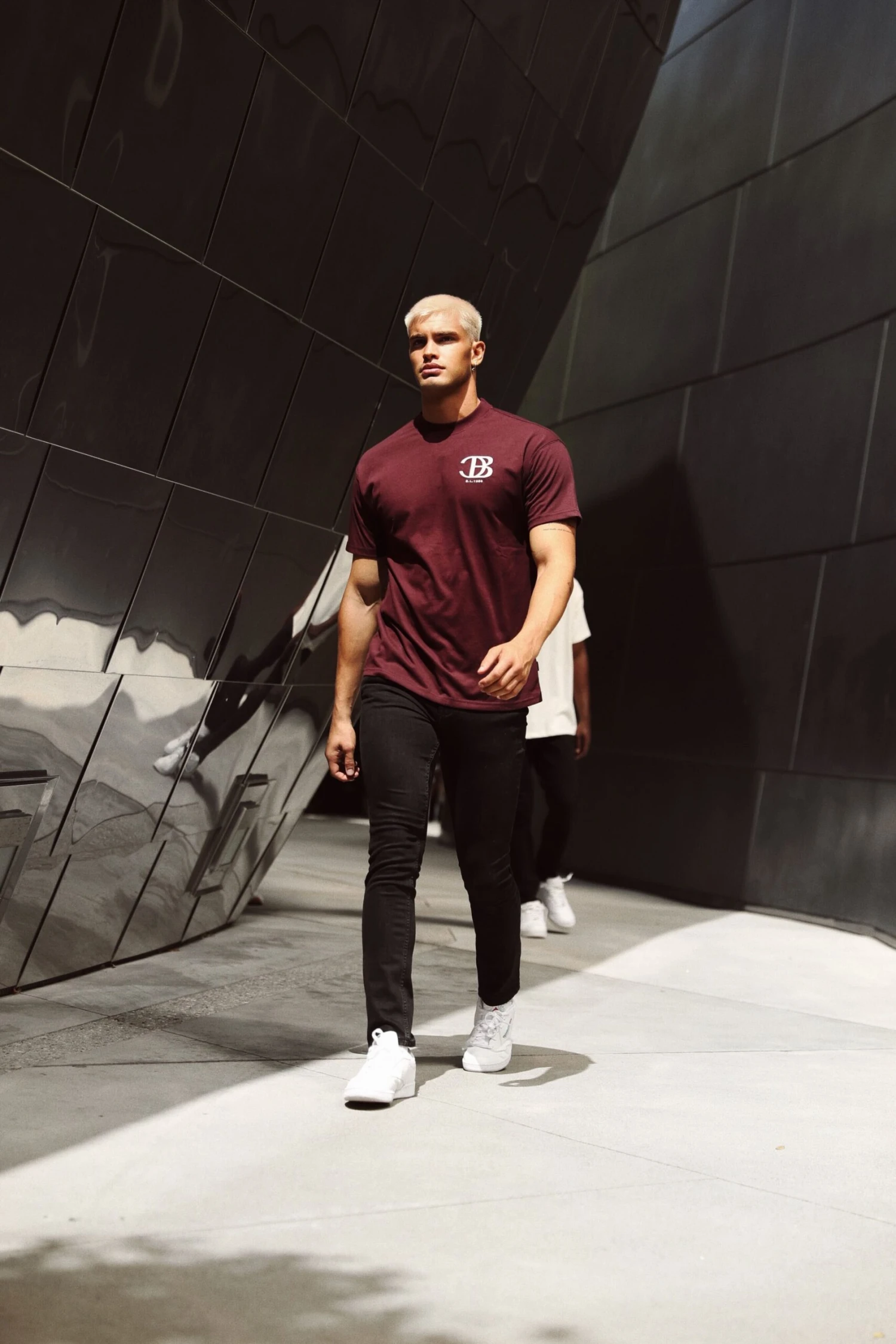 Initial Relaxed T-Shirt - Dark Burgundy 6 Initial Relaxed T-Shirt - Dark Burgundy - Image 4