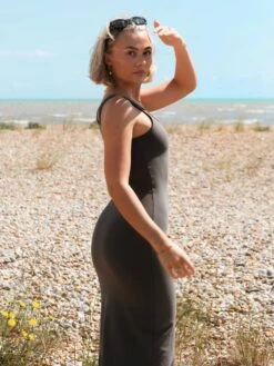 Lucia Maxi Dress - Charcoal -Cheap Clothing Store Frame175