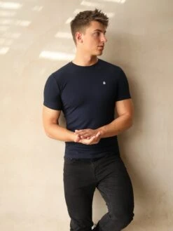Salford Slim T-Shirt - Navy -Cheap Clothing Store Frame28