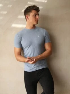 Salford Slim T-Shirt - Light Blue 10 Salford Slim T-Shirt - Light Blue -Cheap Clothing Store Frame34