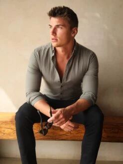 Anderson Shirt - Khaki Green -Cheap Clothing Store Frame39