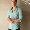 Arlo Soft Stretch Shirt - Green -Cheap Clothing Store Frame57