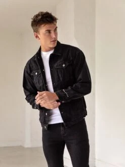 Greenwich Denim Jacket - Black 11 Greenwich Denim Jacket - Black -Cheap Clothing Store GreenwichBlack 03D