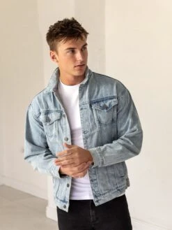Greenwich Denim Jacket - Blue -Cheap Clothing Store GreenwichBlue 03D