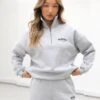 Heritage 1/4 Zip Jumper - Marl Grey -Cheap Clothing Store HERITAGEMARLGREY