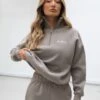 Heritage 1/4 Zip Jumper - Neutral Grey -Cheap Clothing Store HERITAGENEUTRALGREY