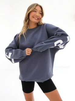 Isabel Oversized Jumper - Blue -Cheap Clothing Store IsabelBlue1