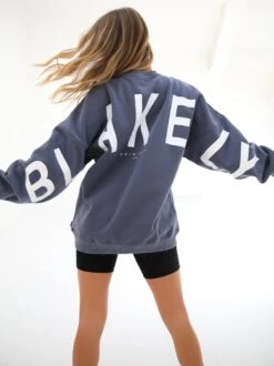 Isabel Oversized Jumper - Blue -Cheap Clothing Store Isabelblue2