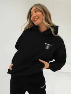Monaco Women's Relaxed Hoodie - Black -Cheap Clothing Store LEAD213WOBLACKHOODIED1