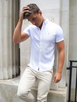 Melbourne Short Sleeve Shirt - White 12 Melbourne Short Sleeve Shirt - White -Cheap Clothing Store MelbourneWhite02D