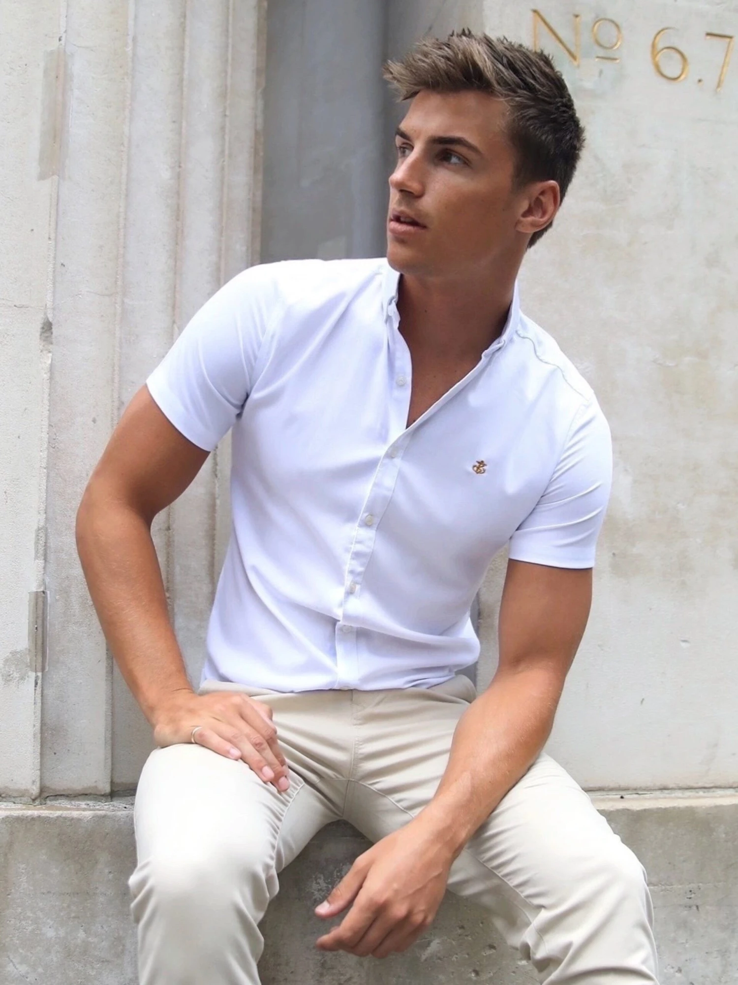 Melbourne Short Sleeve Shirt - White 4 Melbourne Short Sleeve Shirt - White - Image 2