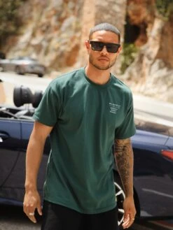 Monaco Relaxed T-Shirt - Dark Green 8 Monaco Relaxed T-Shirt - Dark Green -Cheap Clothing Store Monaco Green Oversized tee LeadD