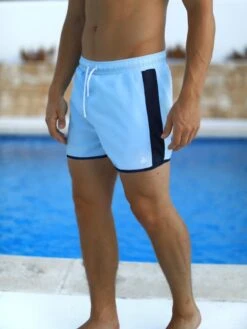 Poso Swim Shorts - Light Blue/Navy 5 Poso Swim Shorts - Light Blue/Navy -Cheap Clothing Store POSO SWIMSHORTS 1copy