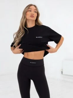 Series Oversized T-Shirt - Black -Cheap Clothing Store edit1966AWBlack 01D