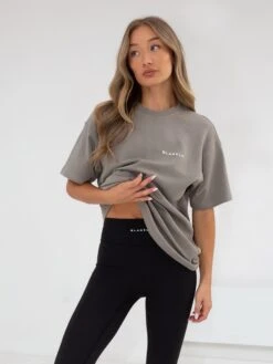 Series Oversized T-Shirt - Stone Grey -Cheap Clothing Store edit1966AWGrey 02D