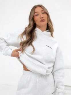 Series Oversized Hoodie - Marl White -Cheap Clothing Store edit836AWMarlWhite 03D
