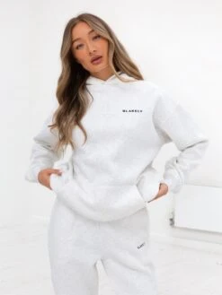 Series Oversized Hoodie - Marl White -Cheap Clothing Store edit836AWMarlWhite 04D