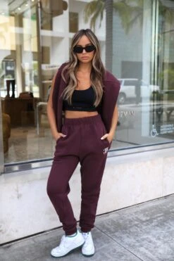 Initial Sweatpants - Dark Burgundy -Cheap Clothing Store photo15 09 2023 213452