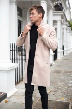 Knightsbridge Tailored Coat - Tan -Cheap Clothing Store share 6D411EAB DF25 4363 8962 32456D140A11