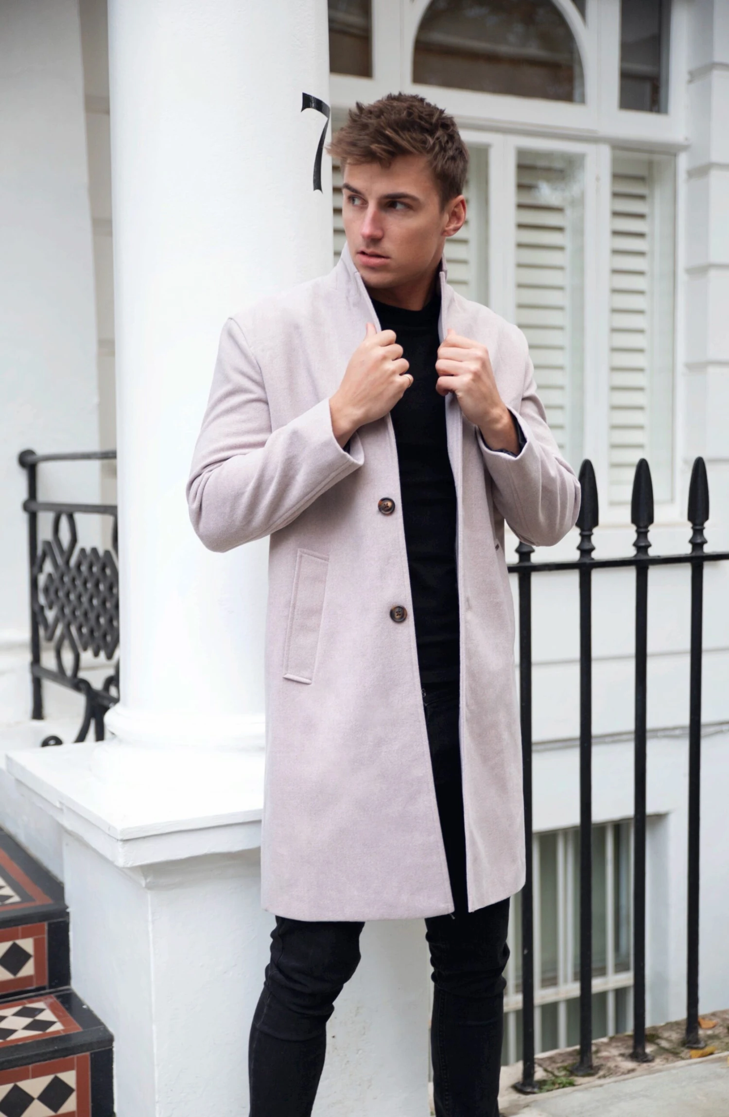 Knightsbridge Tailored Coat - Grey 9 Knightsbridge Tailored Coat - Grey - Image 7